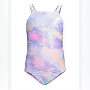 New Wonder Nation Girls Mermaid Swimsuit, 1-Piece, Size 14-16 XL Plus